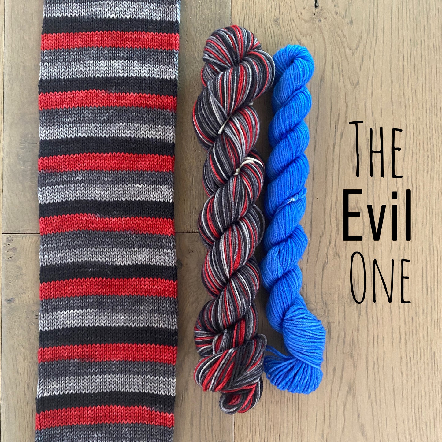 Star Wars Inpired “The EVIL one” Fingering Self-Striping Sock Set