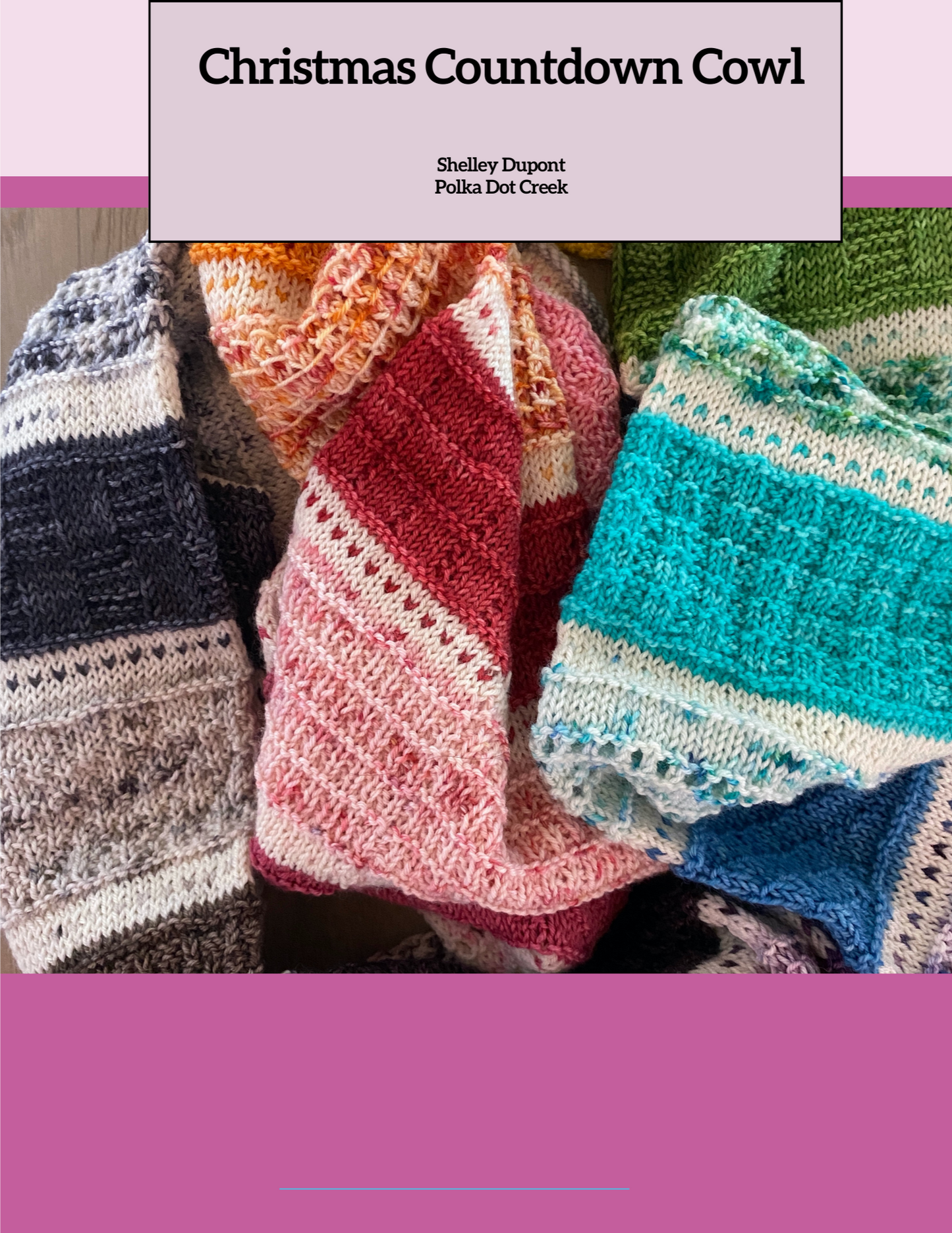 Christmas Countdown Cowl Pattern - PDF Download