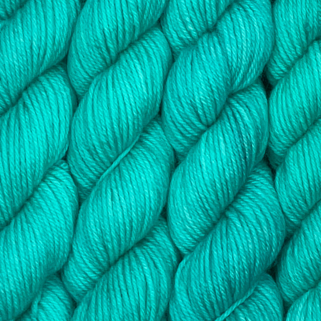 Mini Bright Aqua Fingering Skein