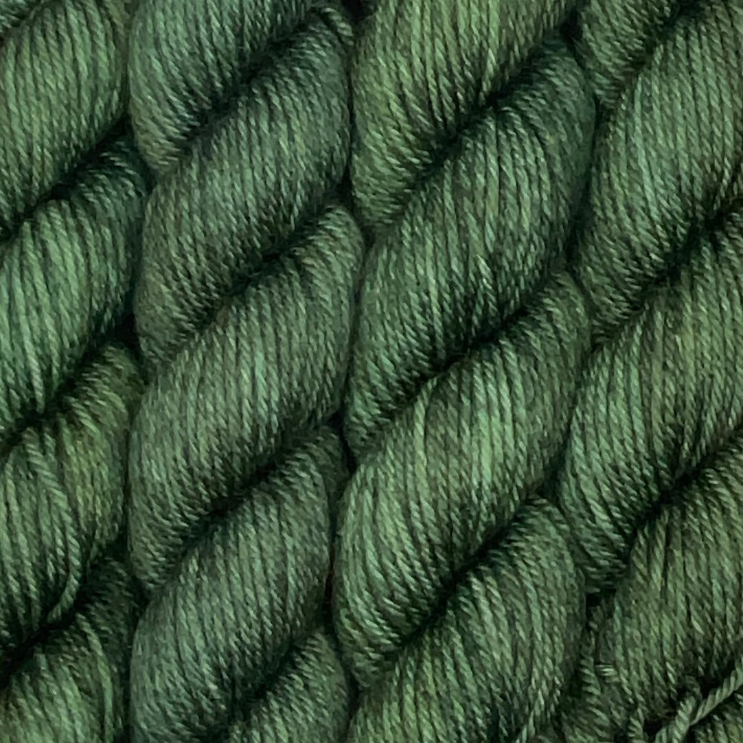 Mini Hunter Green Fingering skein