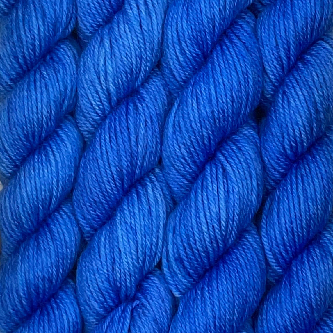 Mini Brilliant Blue Fingering Skein