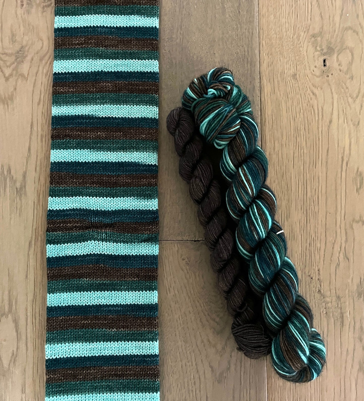 Frosty Forest Fingering Self Striping Sock Set