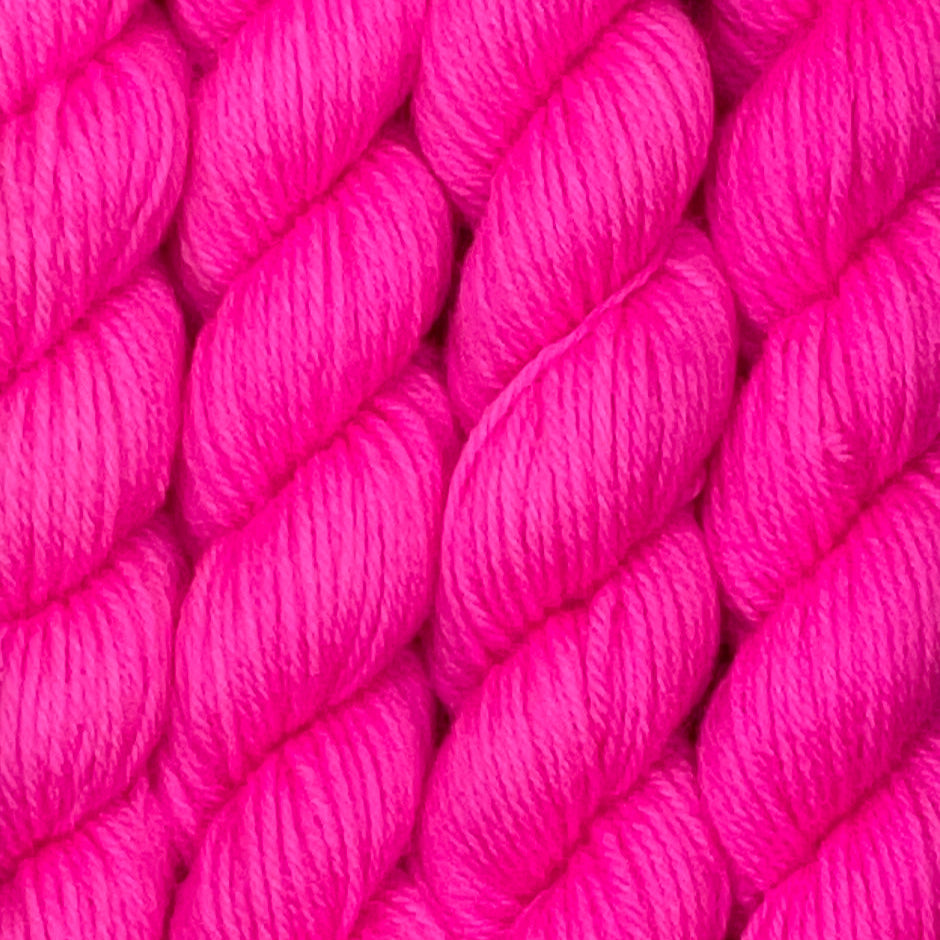 Mini Neon Pink Fingering Skein