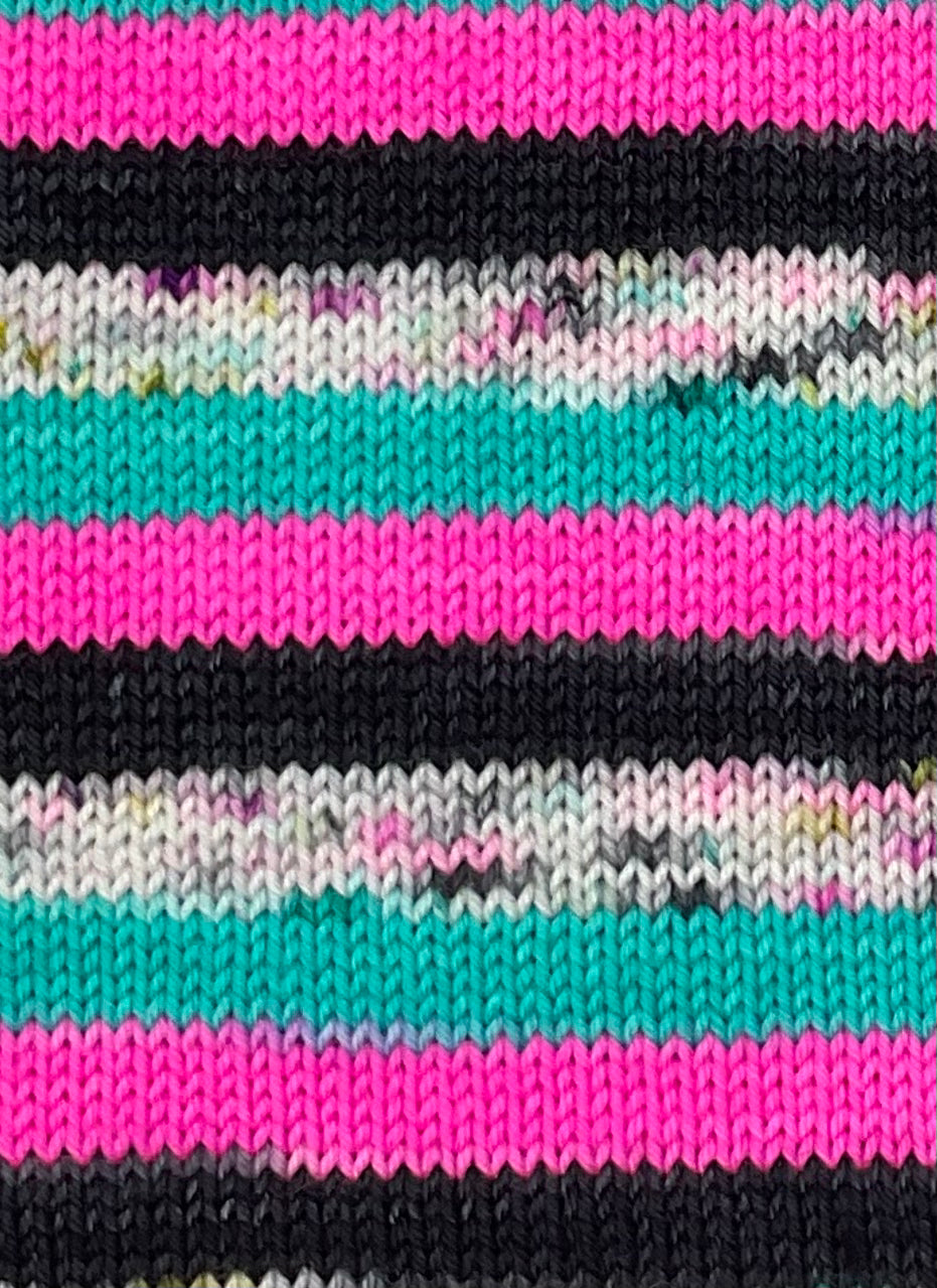 Graffiti Fingering Self-Striping Sock Set