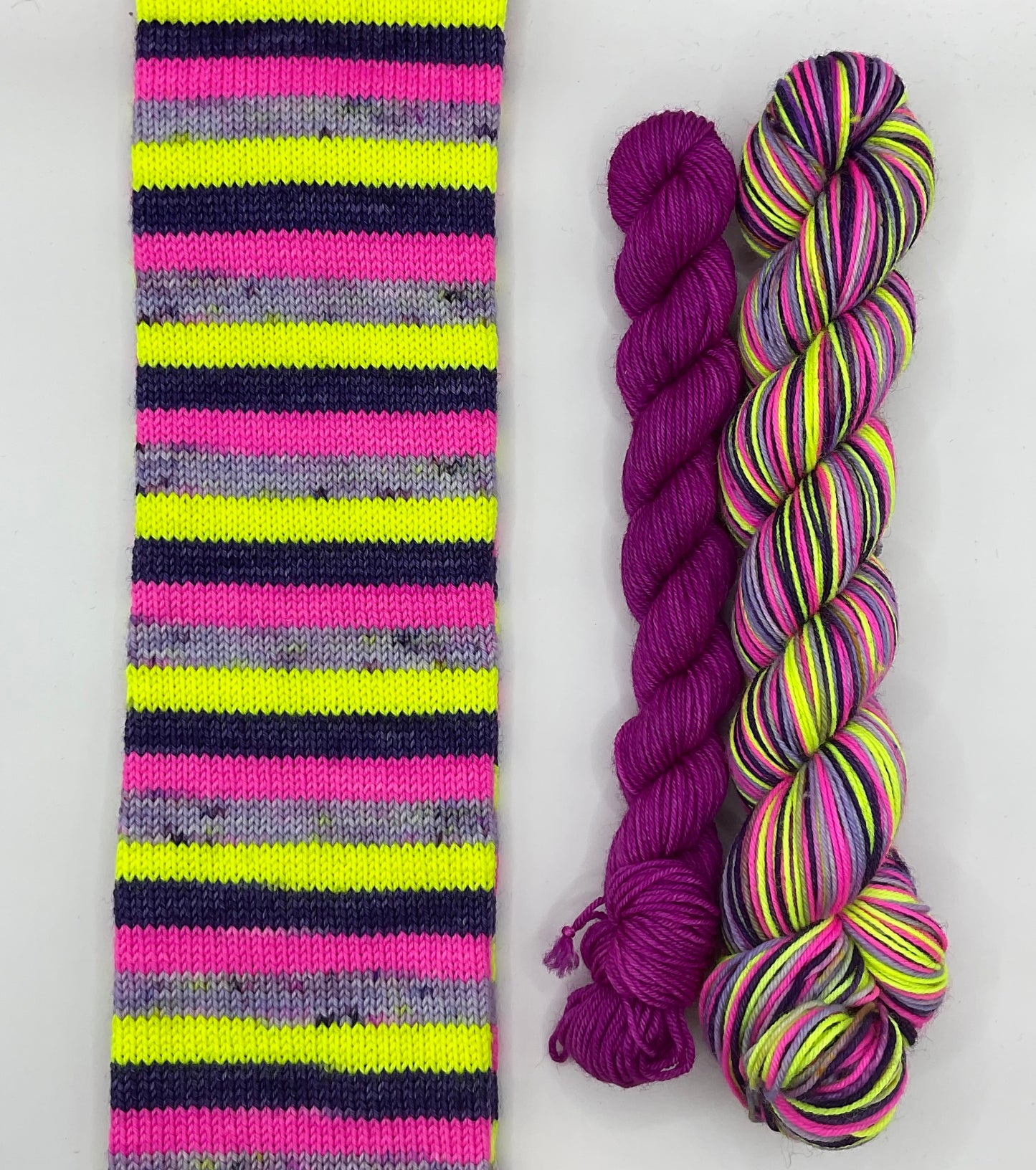 Lavender Lemonade Fingering Self striping sock set