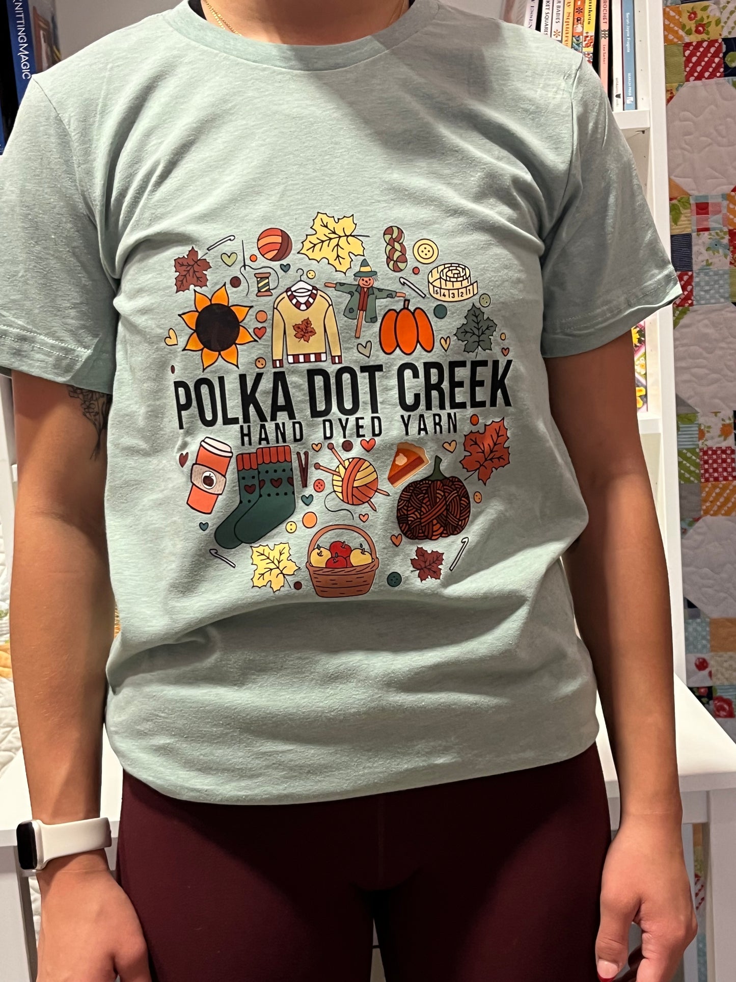 Fall Polka Dot Creek Shirt 100% Cotton