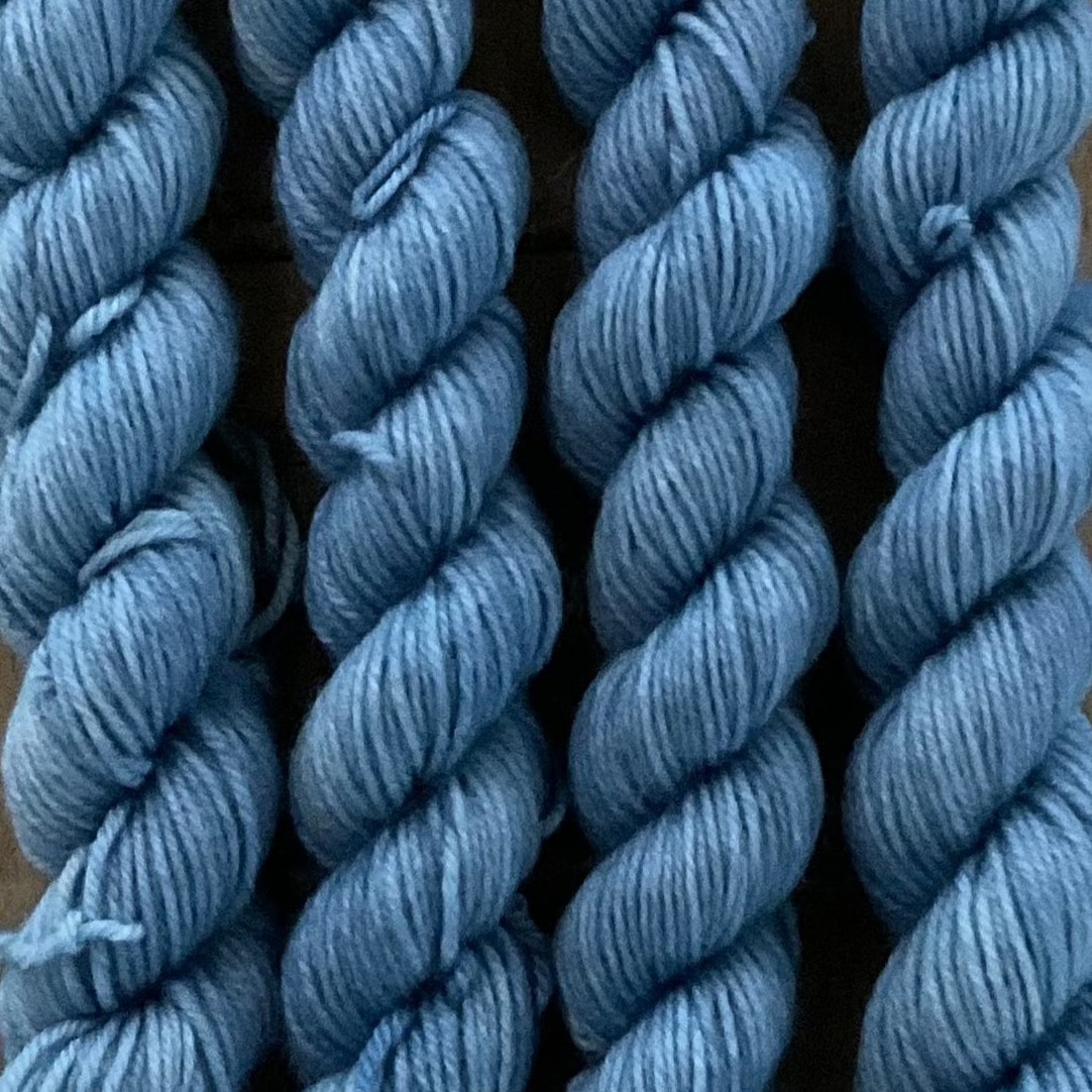 Mini Light Denim Fingering Skein