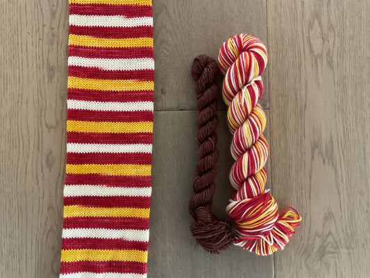 Superbowl LIX Teams Fingering Self-Striping Sock Set