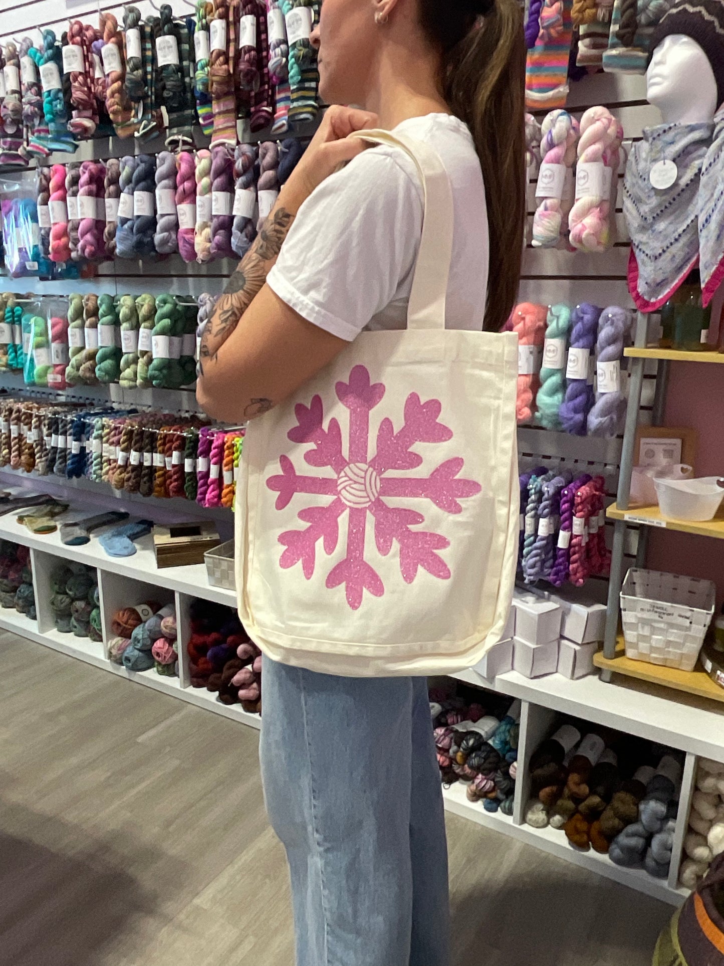 Snowflake Tote Bags