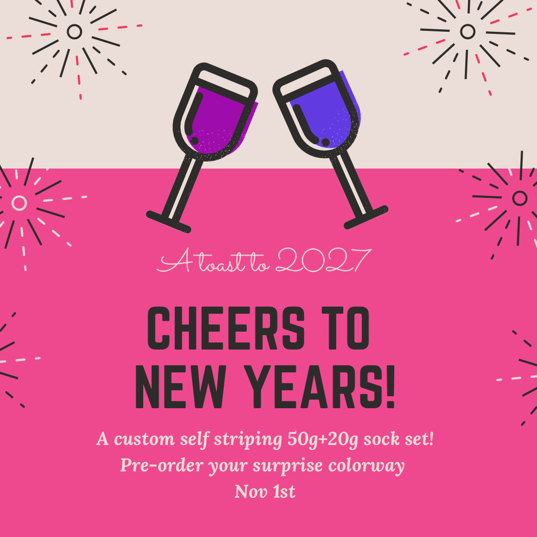 Cheers to 2027-Fingering Self-Striping Sock Set