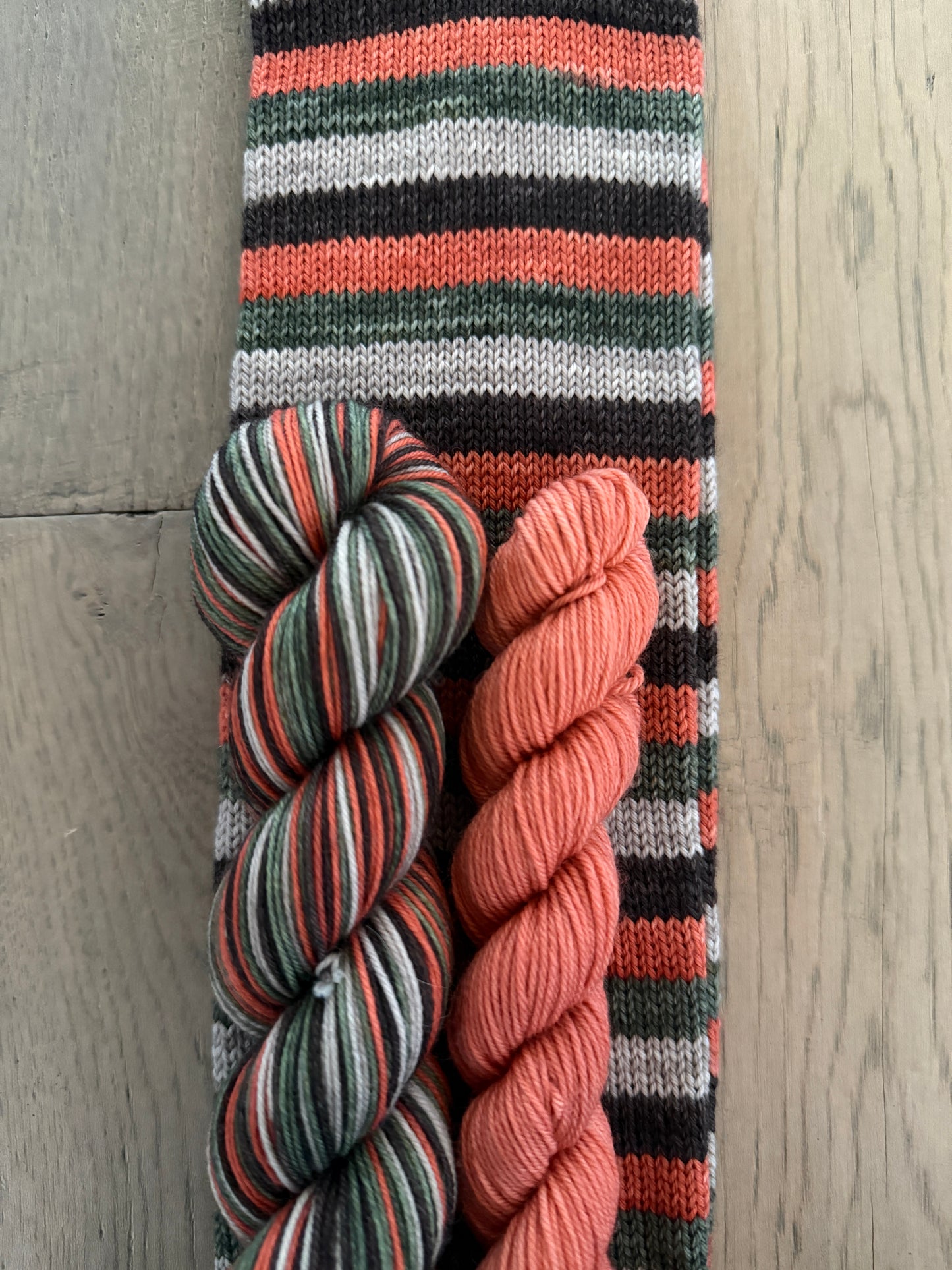 Terracotta-ville Fingering Self-Striping Sock Set