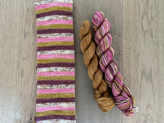 Bee's Knees Fingering Self Striping Sock Set
