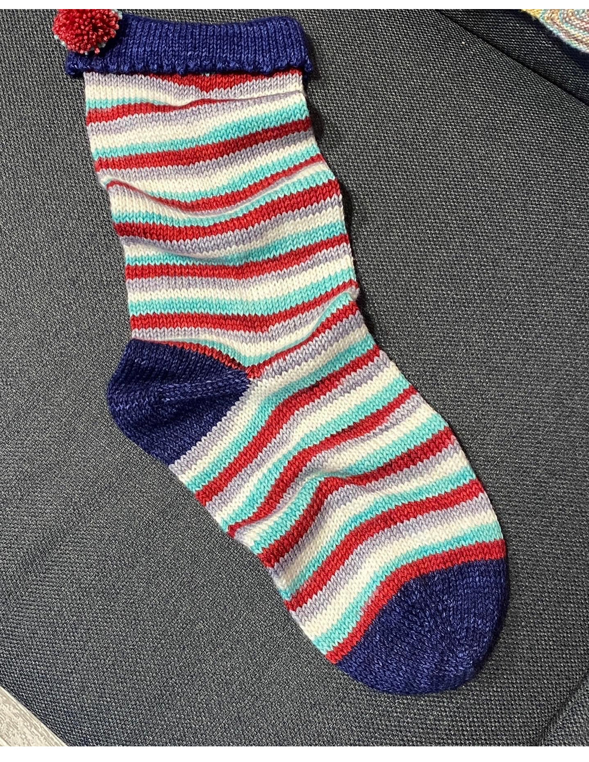 Stripey Christmas Stocking Pattern - PDF Download
