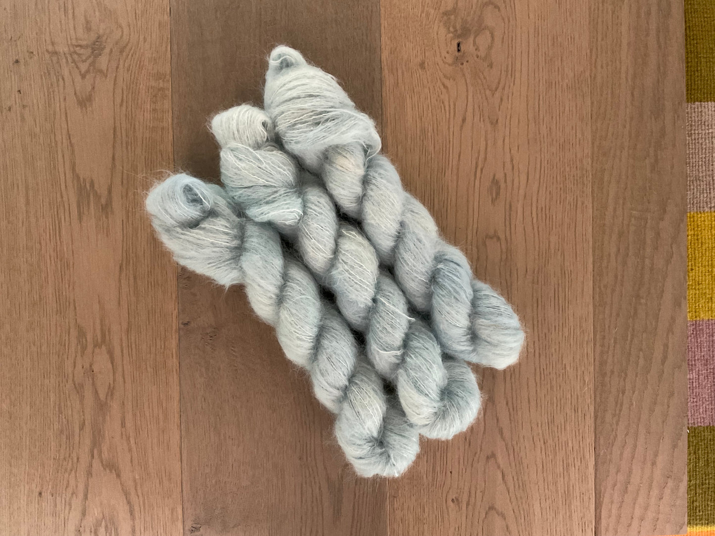 Iced Blue Suri Alpaca Silk Skein