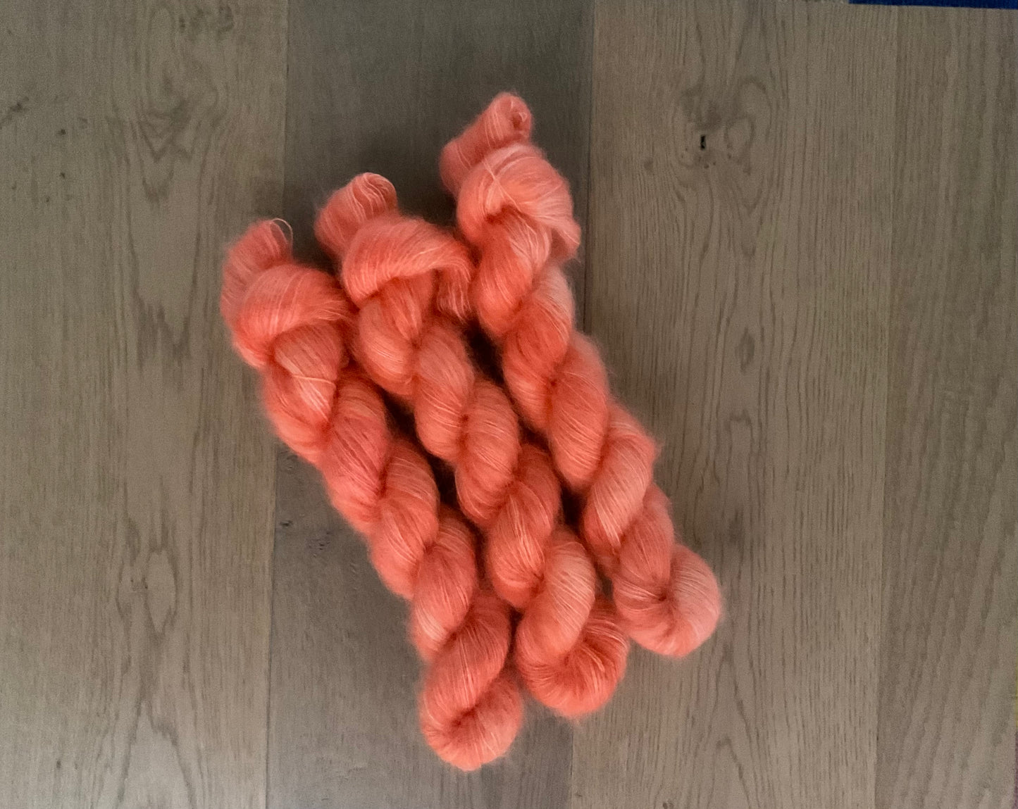 Peach Mohair Skein