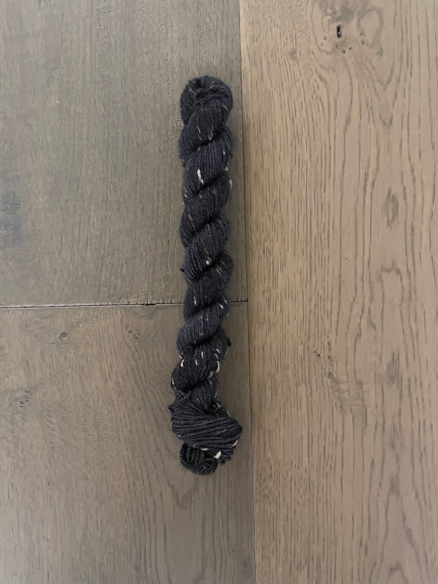 Mini Fingering Tweed Charcoal Skein