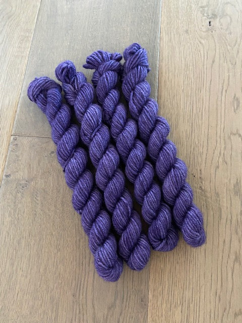 Mini Worsted Eggplant Skein