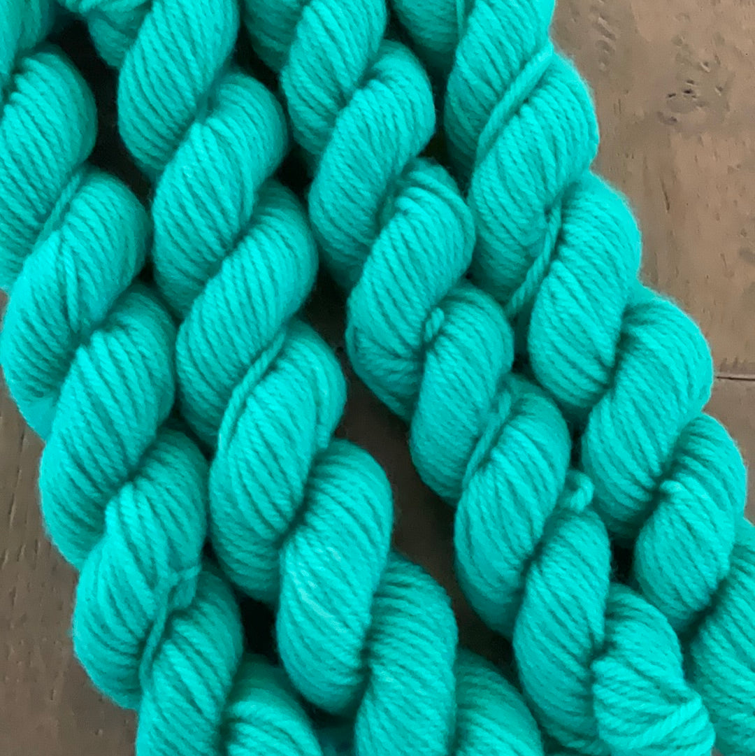Mini Worsted Bright Aqua Skein