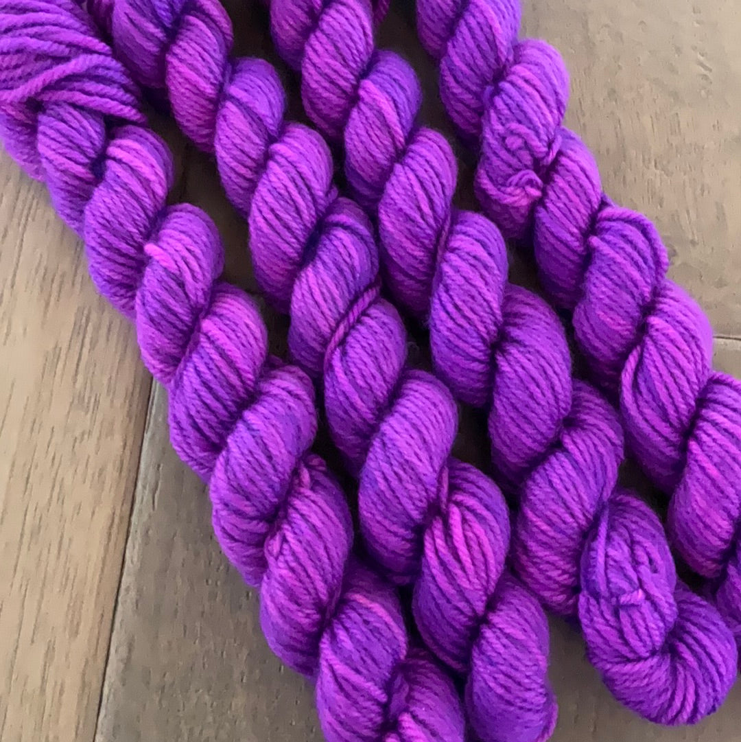 Mini Worsted Purple Pop Skein