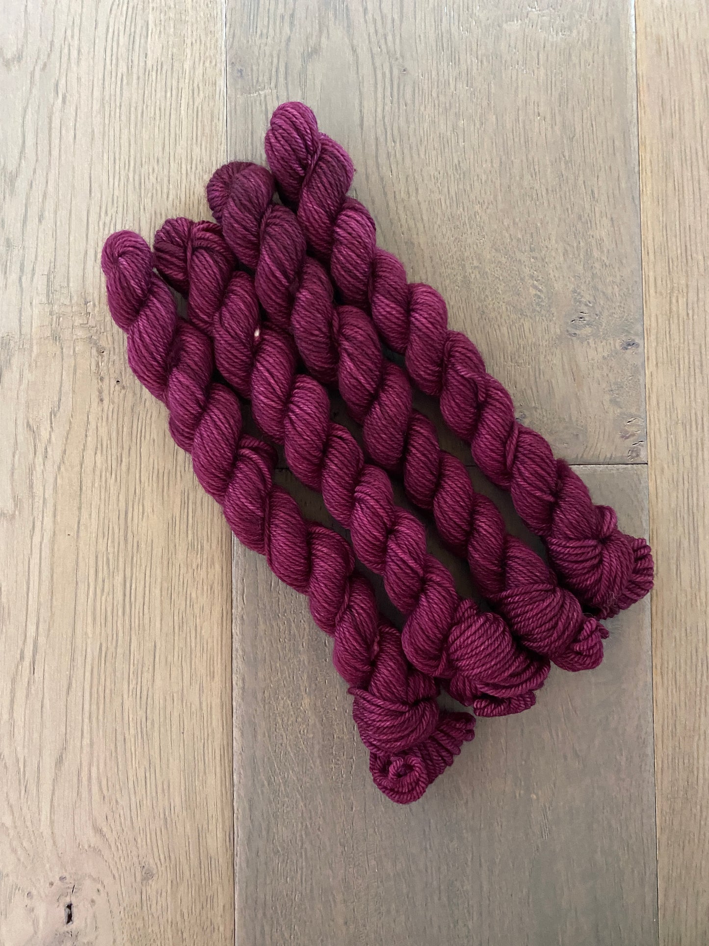 Mini Burgundy Worsted Skein