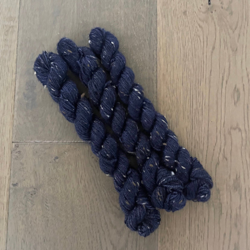 Mini DK Tweed Navy Skein