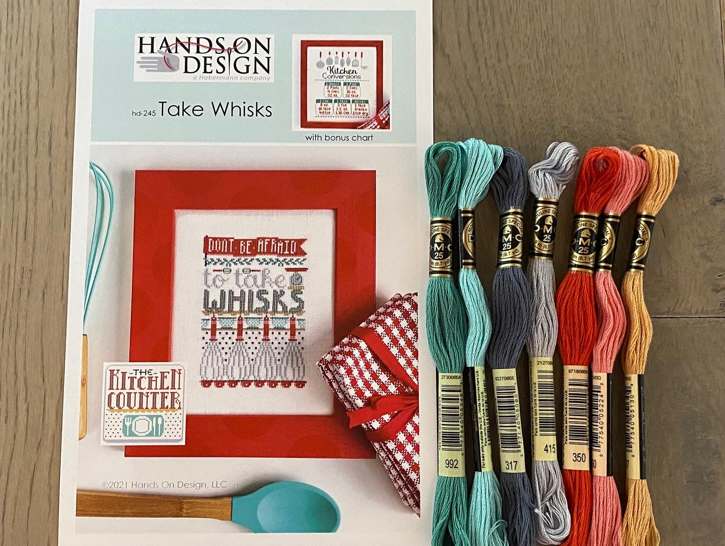 The Kitchen Counter- Take Whisks-Includes DMC thread