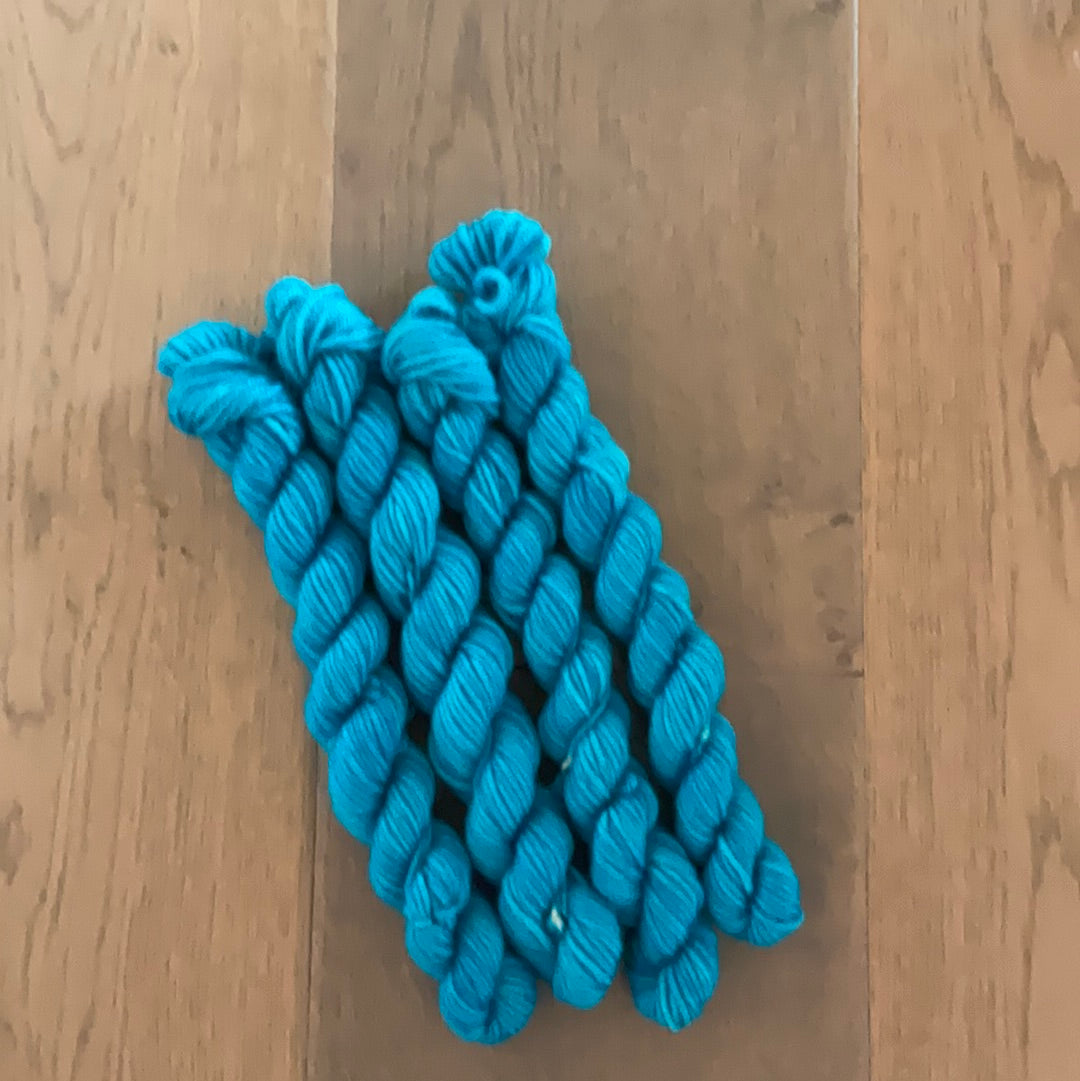 Mini Worsted Turquoise Skein