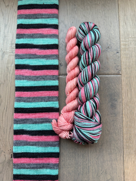 "I'd rather sit naked on a hot grill..." Fingering self striping sock set