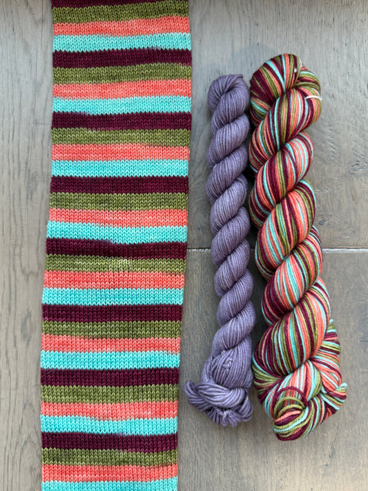 "If I were off my rocker, would I take weekly selfies with my cat?" Fingering self striping sock set