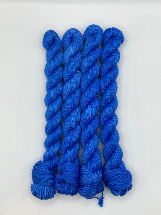 Mini Brilliant Blue Fingering Skein