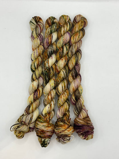 Mini Crunchy Leaves Fingering  Skein