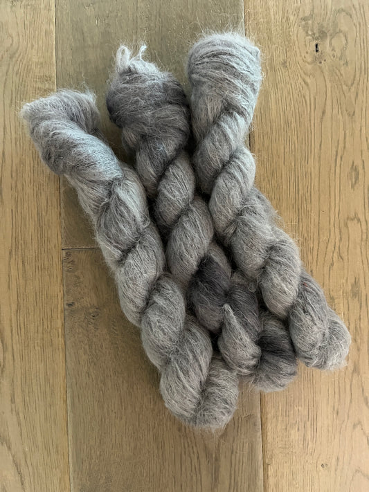 Grey Suri Alpaca Silk Skein