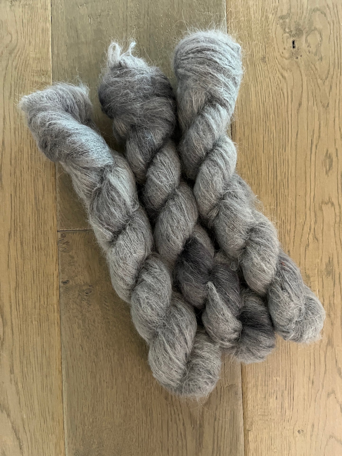 Grey Suri Alpaca Silk Skein