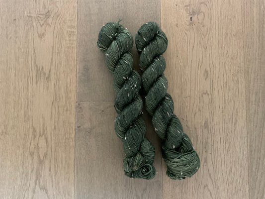 Fingering Tweed Hunter Green Skein