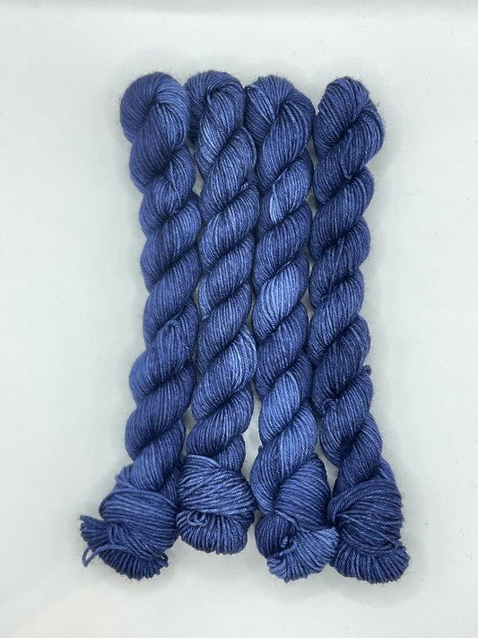 Mini Navy Fingering Skein