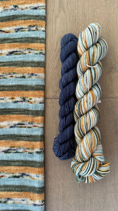 Winter Retreat Fingering Self-Striping Sock Set