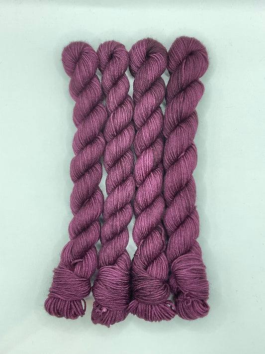 Mini Burgundy Fingering Skein