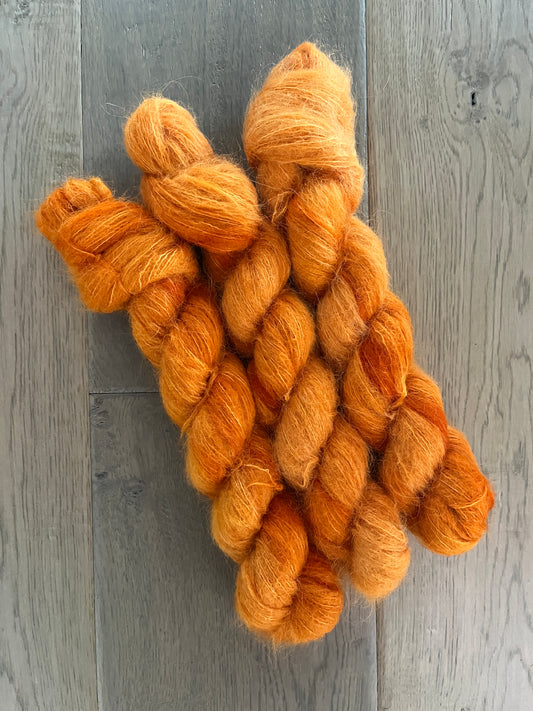 Pumpkin Suri Alpaca Silk Skein