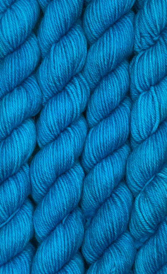 Mini Turquoise Fingering  Skein