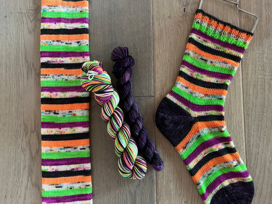 Wool Witches Fingering Self-Striping Sock Set