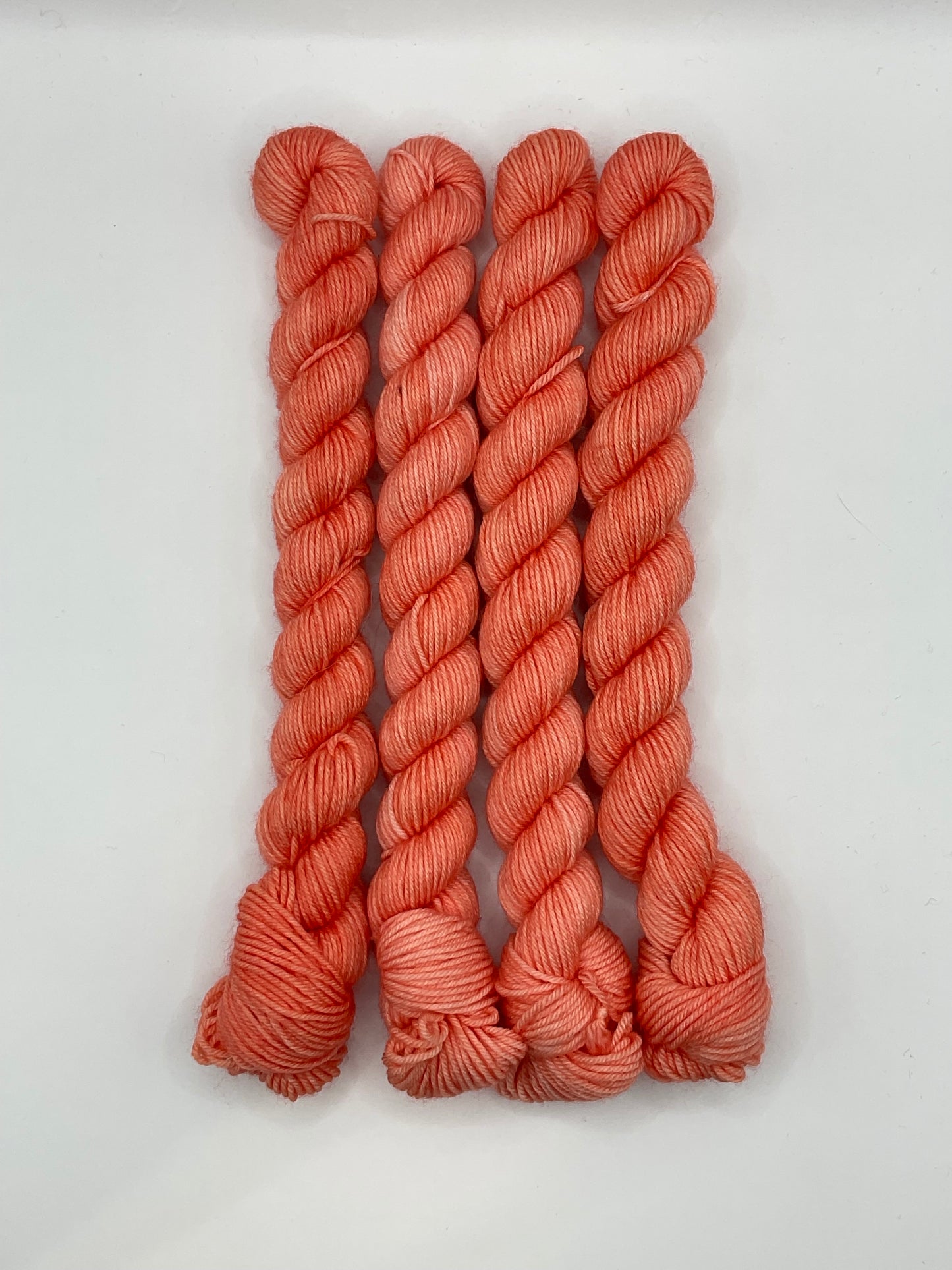 Mini Peach Fingering Skein