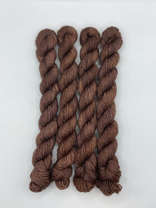 Mini Chestnut Fingering Skein