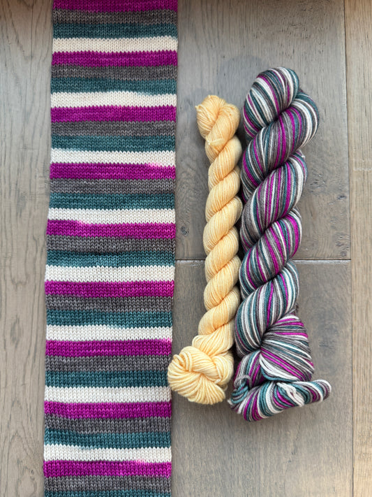 "I refuse to pay for the wee fee" Fingering self striping sock set