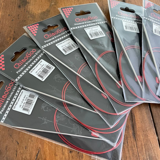Chiaogoo Red Lace Needles 40" Cord