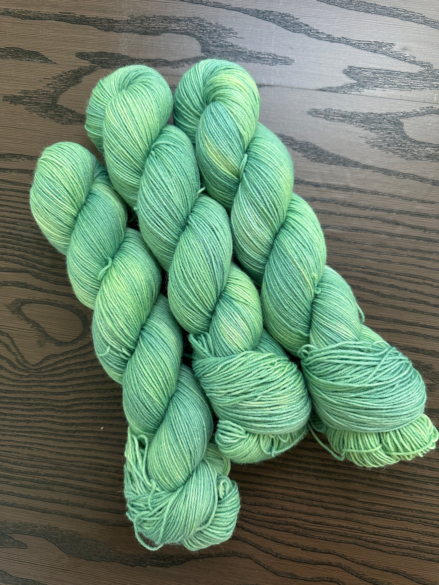 MMF Spring Green on Fingering Skein