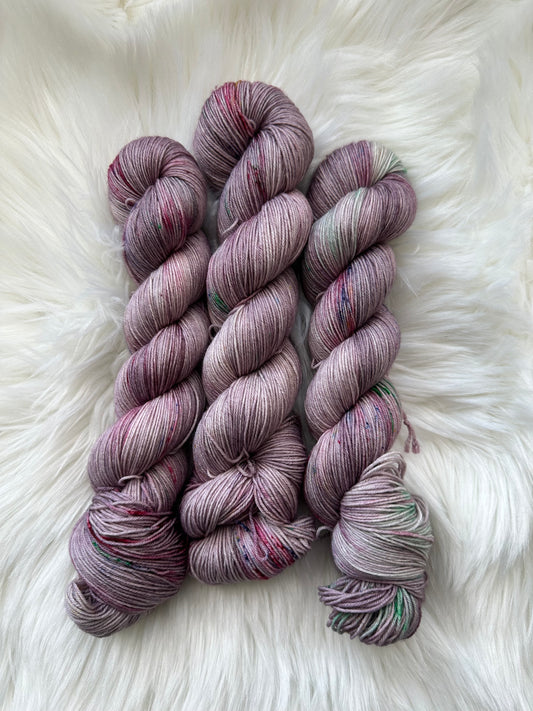 MMF Candy Hearts on Fingering Skein