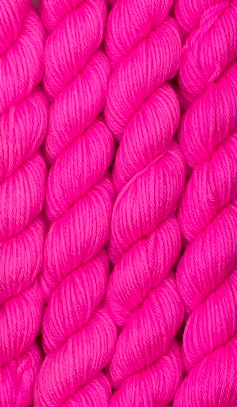 Mini Neon Pink Fingering Skein