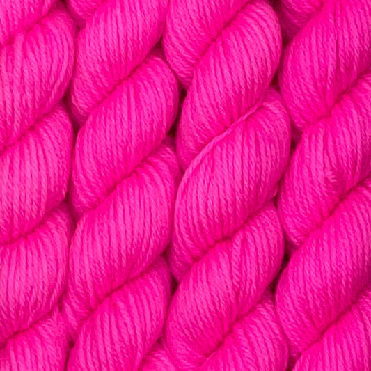 Mini Neon Pink Fingering Skein