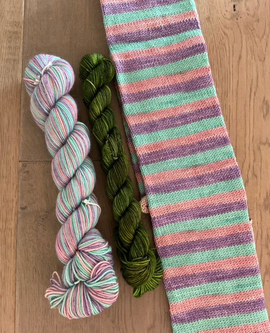 Unicorn Horn Fingering Self-Striping Sock Set