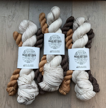 Cookies and Cream Fingering Sock Set